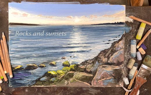 Capturing sunsets and seascapes - Online Art Workshop - draw along in real time - Soft Pastel Workshop