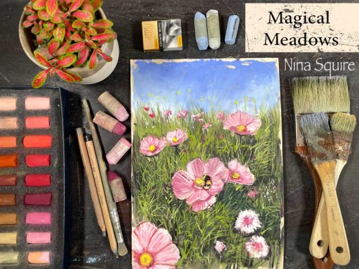 Magical Meadows - Online Art Workshops - draw along in real time