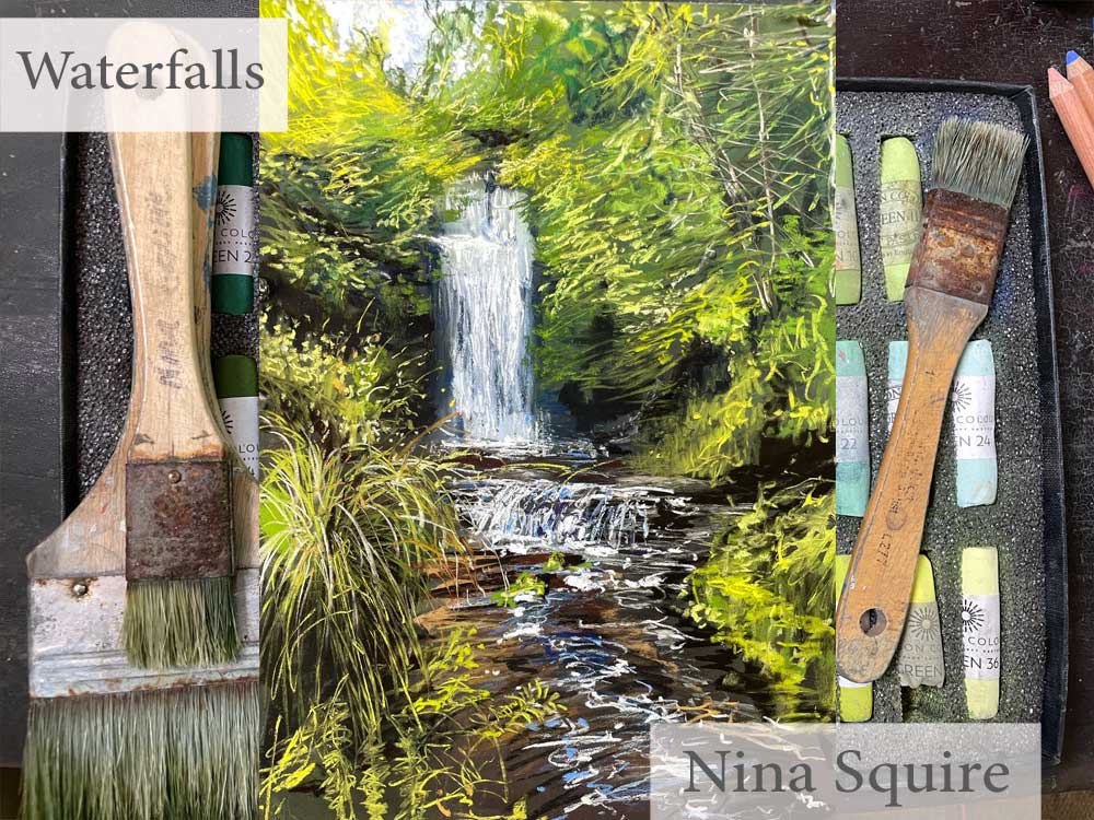 Waterfalls, a Soft Pastel Workshop with Nina Squire
